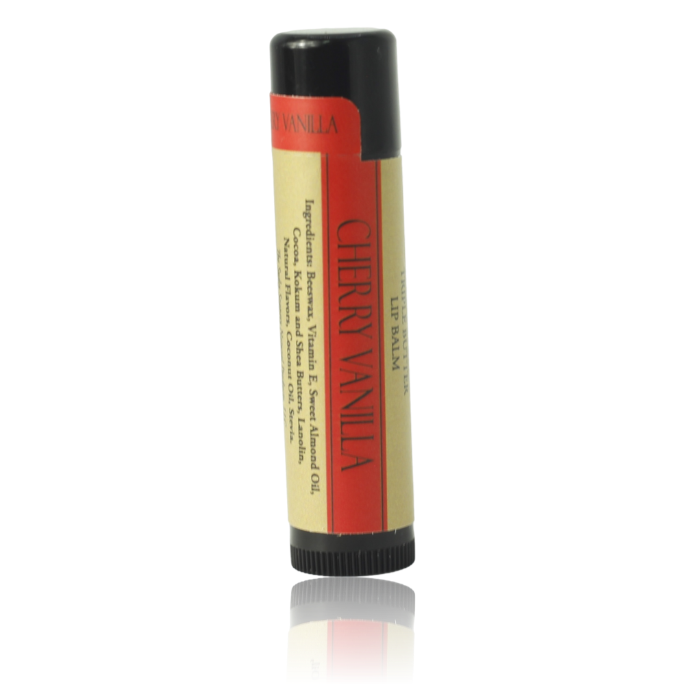 Cherry Vanilla Ultra Hydrating Lip Balm with Vitamin E, Triple Butters