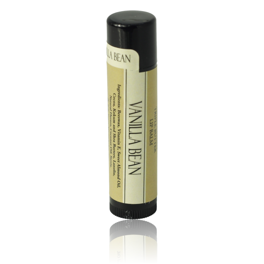 Ultra-feuchtigkeitsspendender Lippenbalsam mit Vanilleschote, Vitamin E und dreifacher Butter