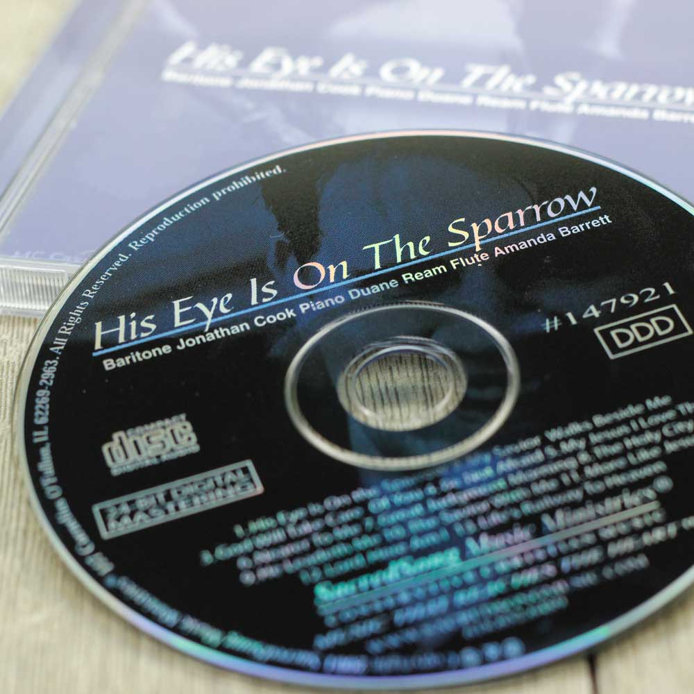 His Eye Is on the Sparrow Sacred Music Cd Jonathan k Cook