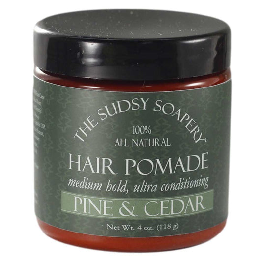 Natural Pomade with Shea, Argan and Lanolin Medium Hold, Pine and Cedar