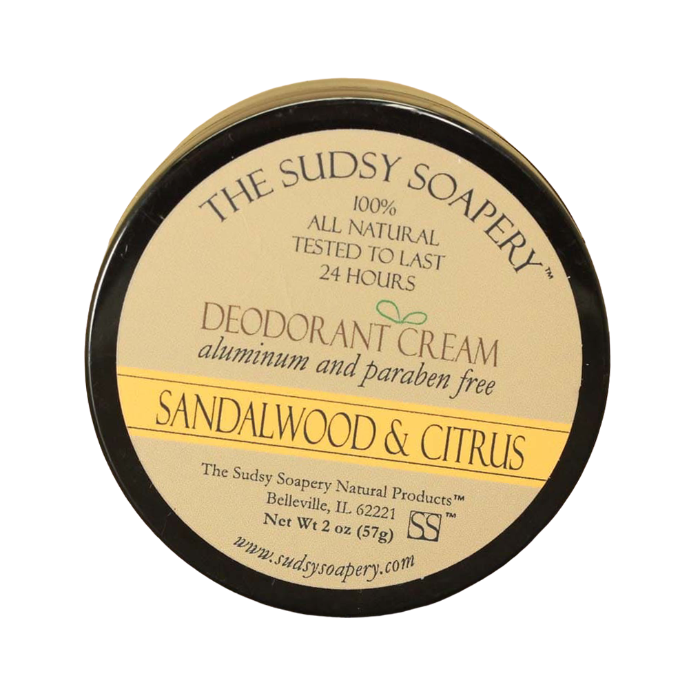 Natural Deodorant, Aluminum Free, Sandalwood Citrus