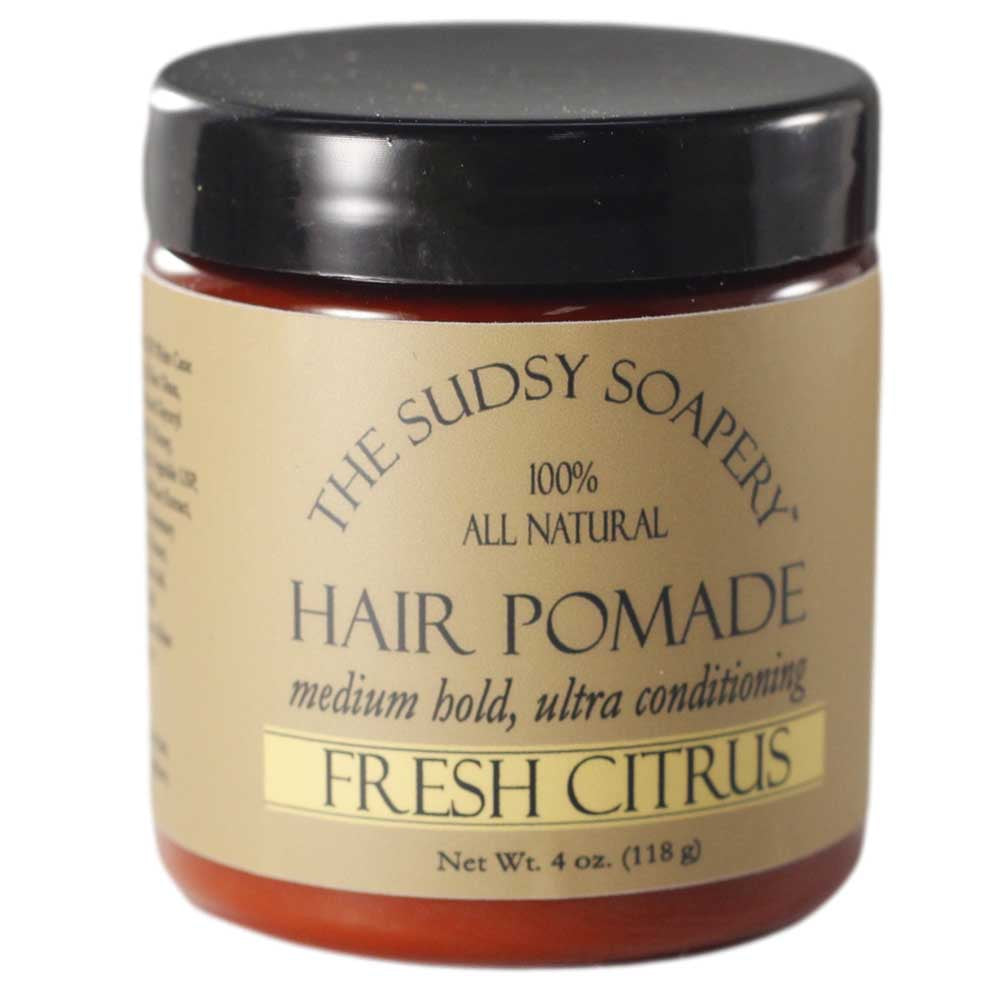 Natural Pomade with Shea, Argan and Lanolin Medium Hold, Fresh Citrus Scented