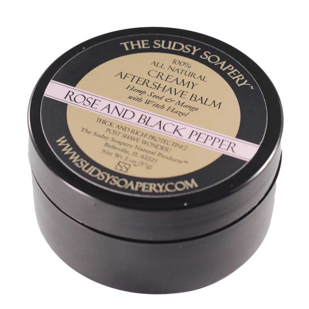 Creamy After Shave Balm, Rose and Black Pepper, Mango Hemp Lotion Rose Clay