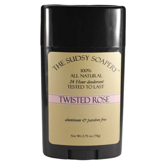 Sudsy Soapery Natural Twisted Rose Stick Deodorant, Aluminum and Paraben Free, 2.75 oz (78g)